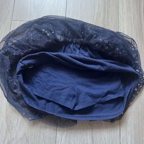 Jumping Beans Tulle Stars Print Scooter Skort Navy Silver Size 6 - Picture 2 of 4